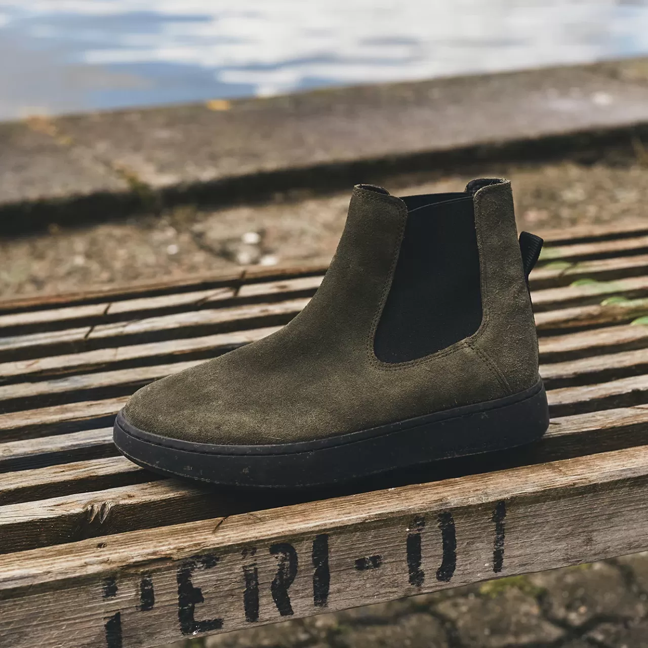 Clearance WODEN Hannah Suede - Moss