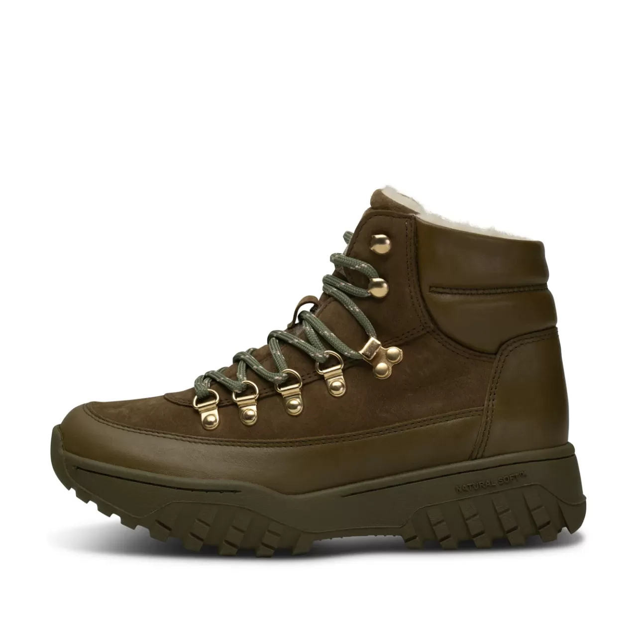 Clearance WODEN Iris Track Leather Suede - Cypress/Dark Olive Cypress/DarkOlive