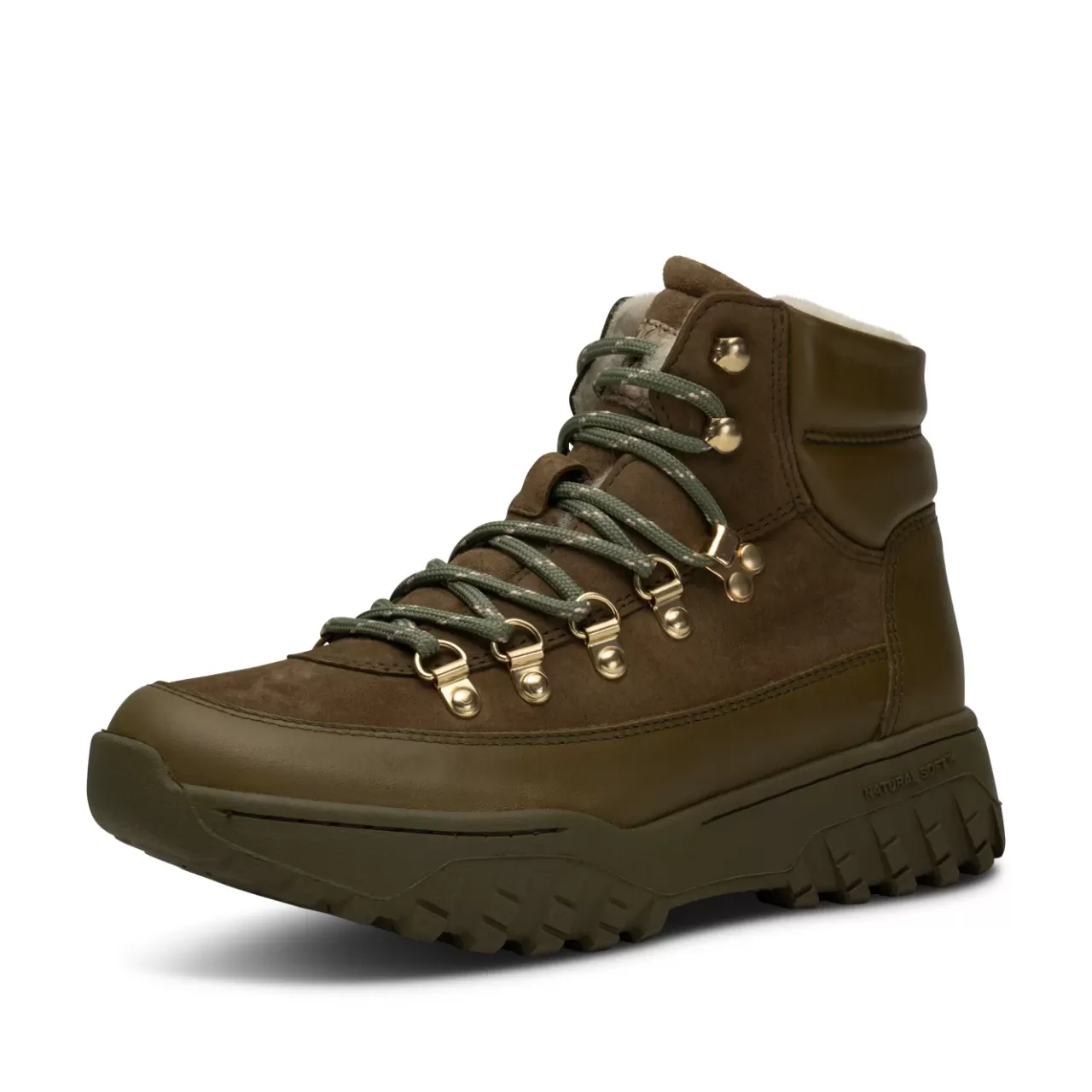 Clearance WODEN Iris Track Leather Suede - Cypress/Dark Olive Cypress/DarkOlive