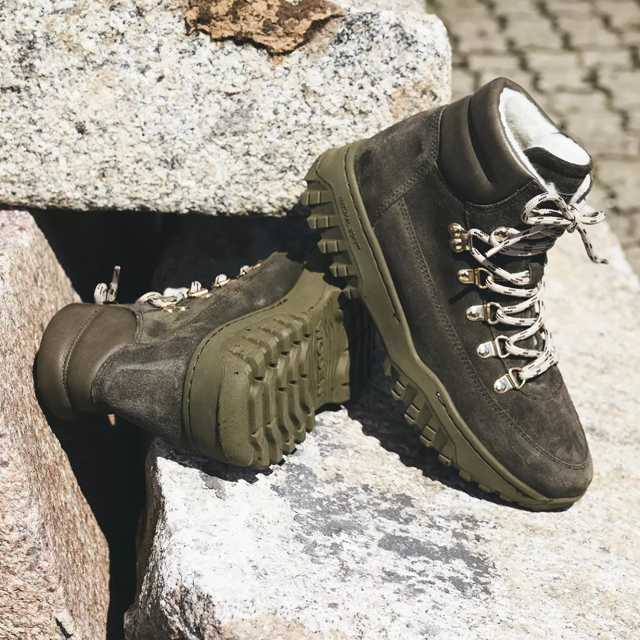 Shop WODEN Iris Track Suede - Moss