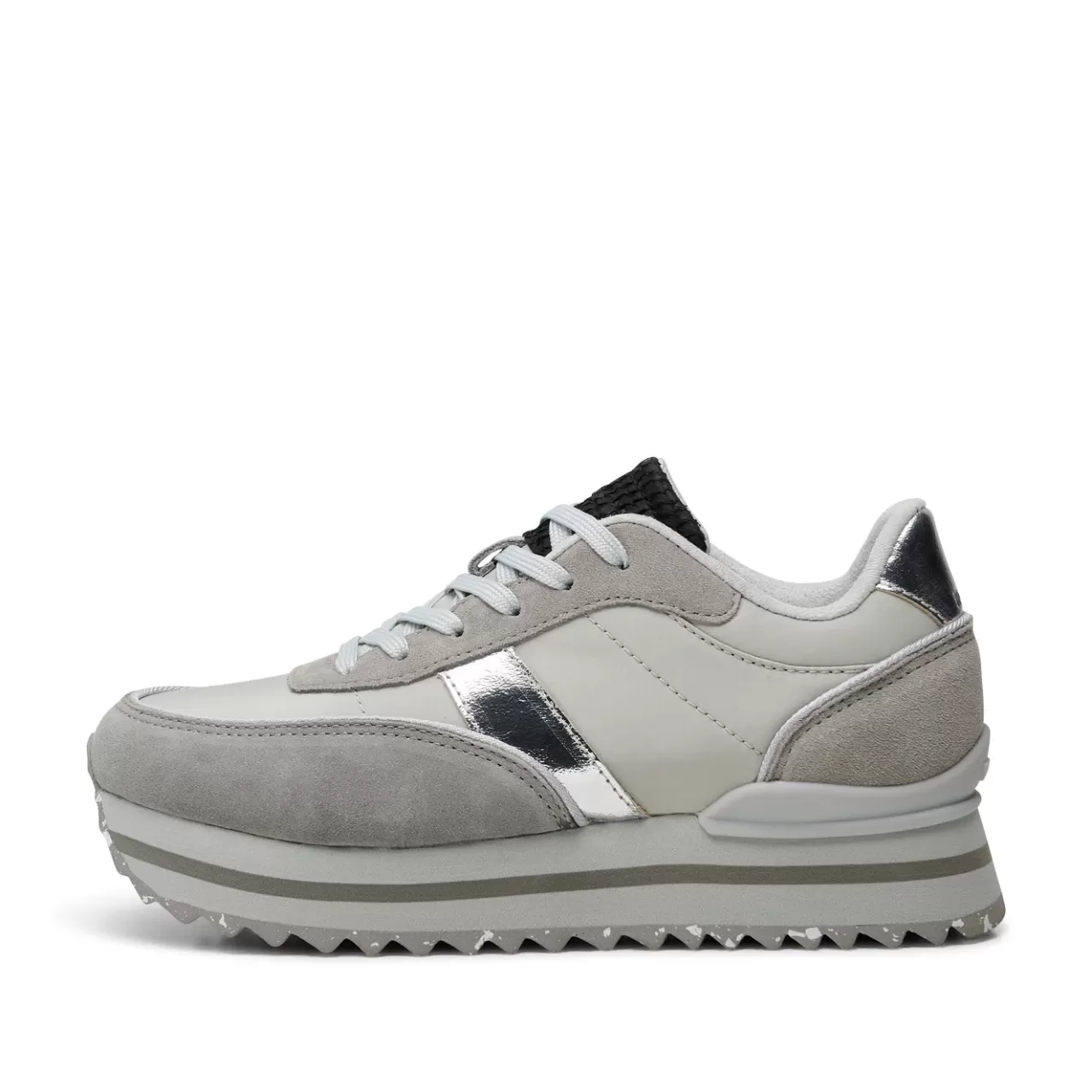 Fashion WODEN Nellie II Metallic Plateau - Sea Fog Grey SeaFogGrey