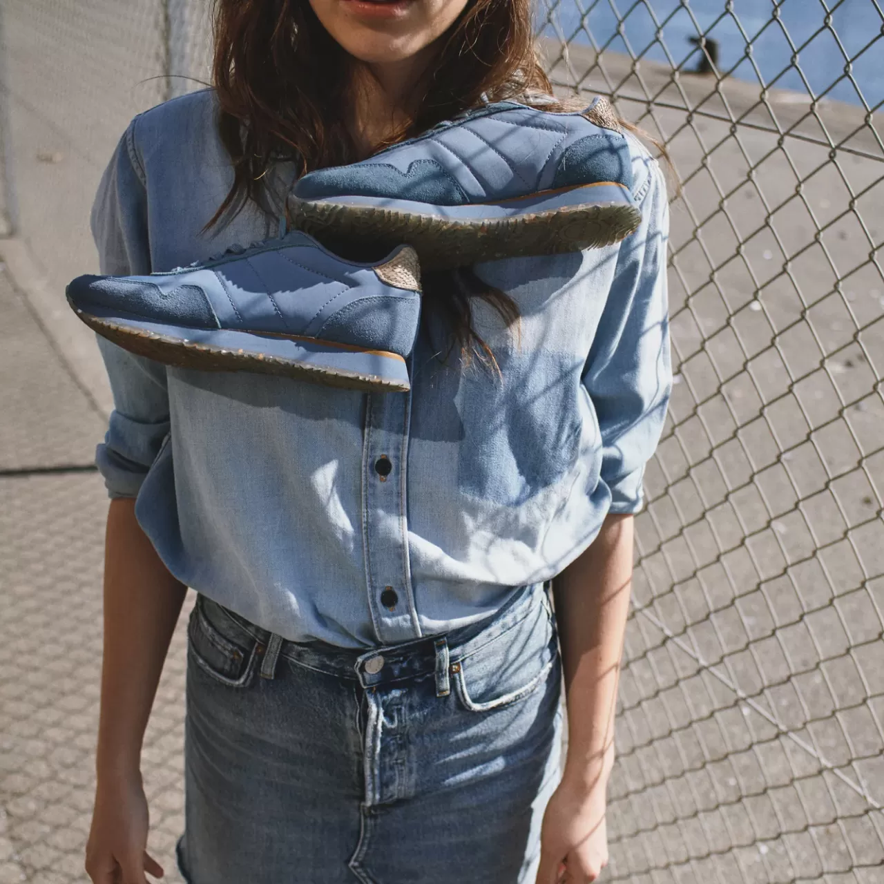 Store WODEN Nora III Leather - Vintage Blue VintageBlue