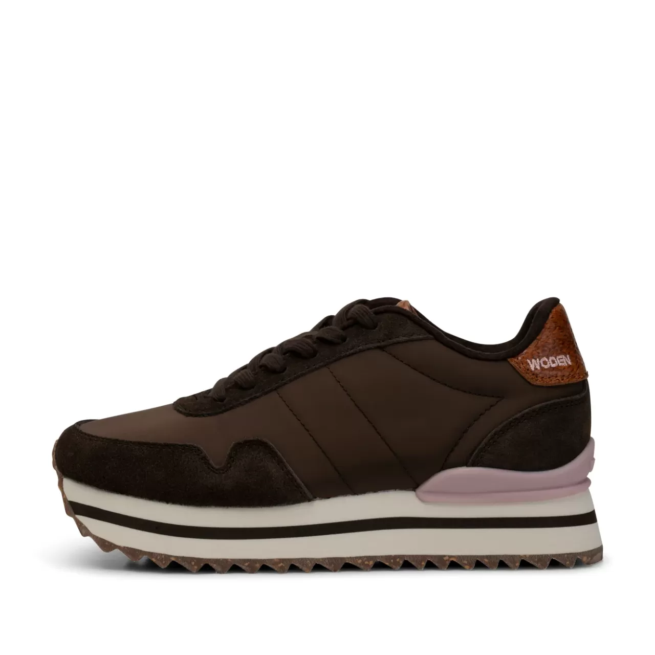 Store WODEN Nora III Leather Plateau - Chocolate
