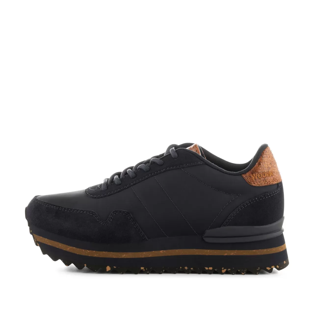 Discount WODEN Nora III Leather Plateau - Dark Navy DarkNavy