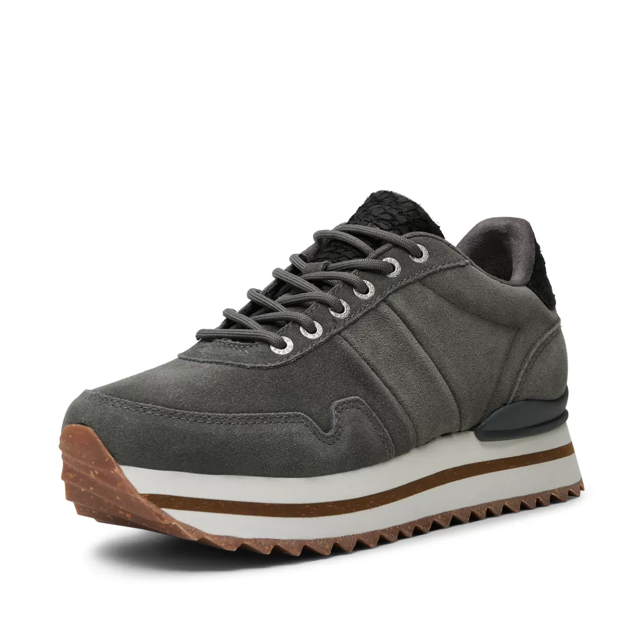 Online WODEN Nora III Suede Plateau - Dark Grey DarkGrey