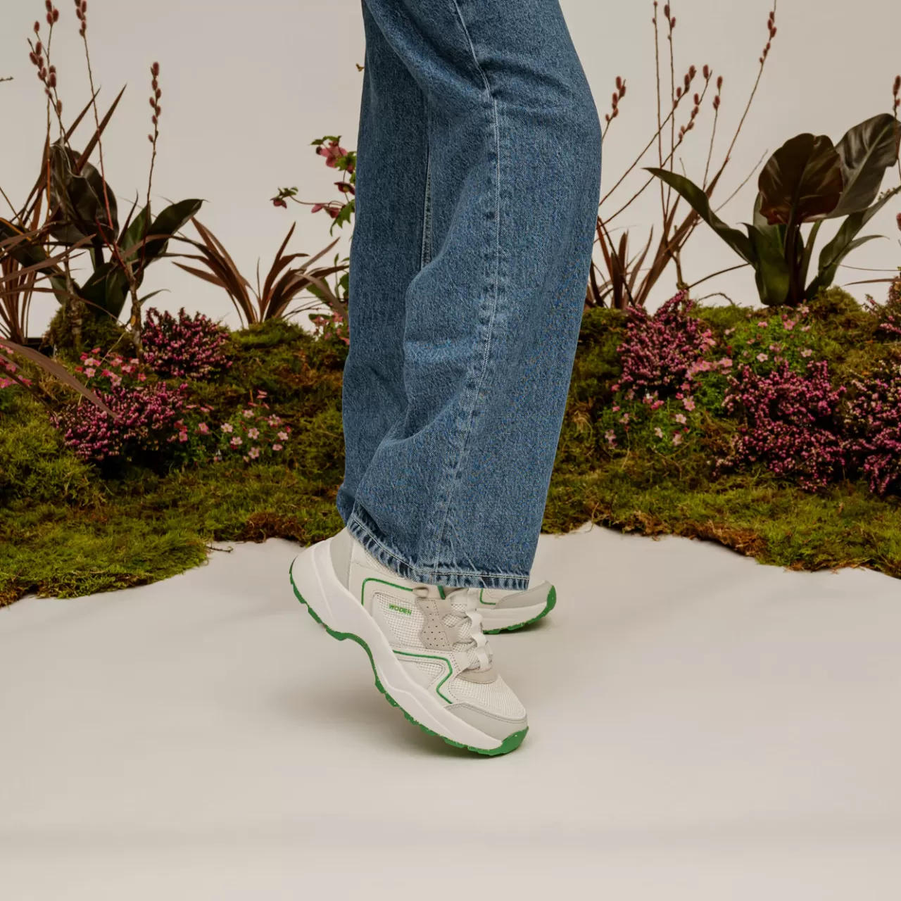 Sale WODEN Sif Reflective - White/Basil