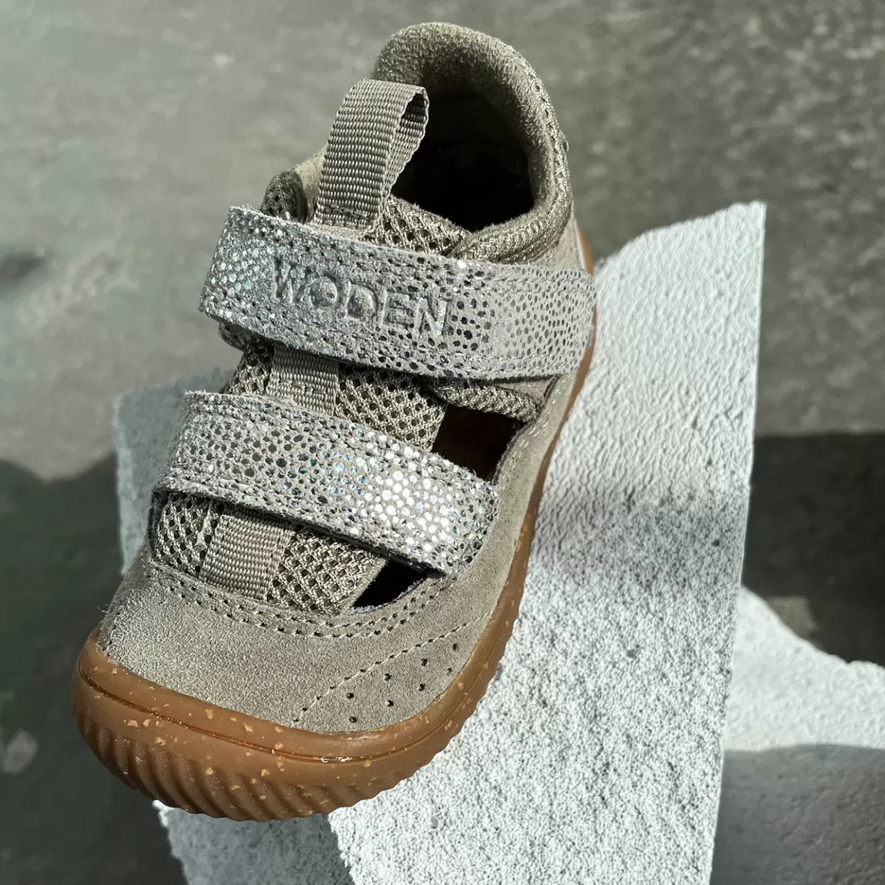 New WODEN Tristan Sandal Pearl - Silver Mink SilverMink