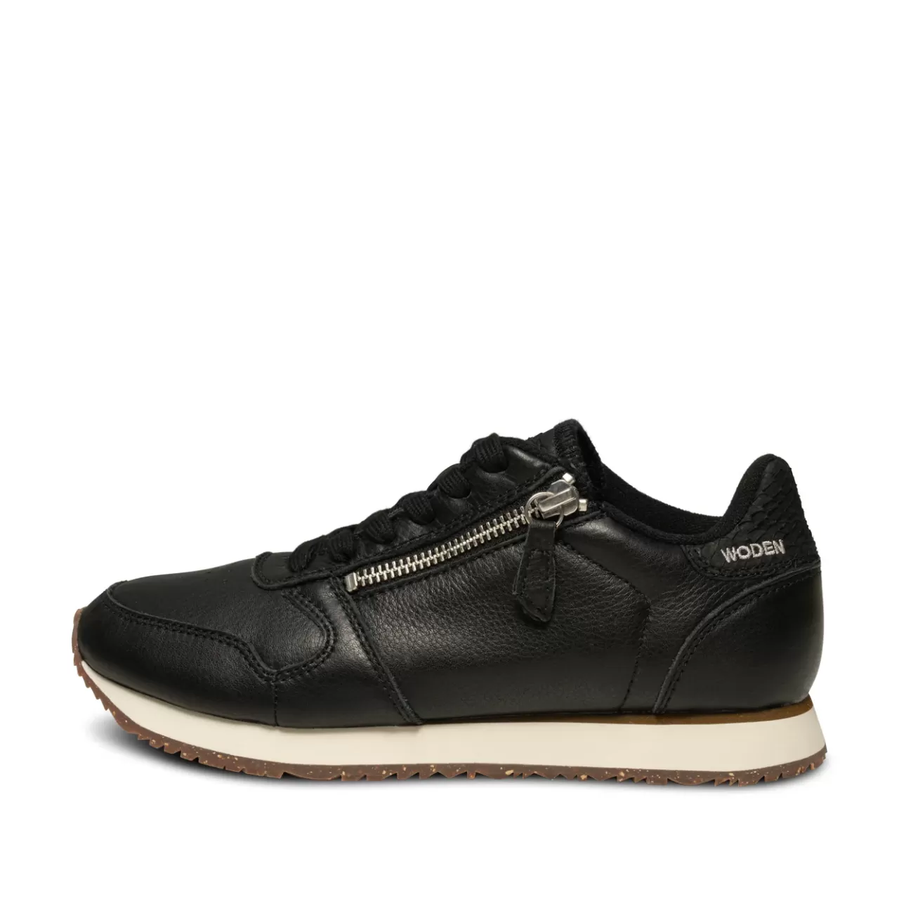 Store WODEN Ydun Leather Zipper - Black