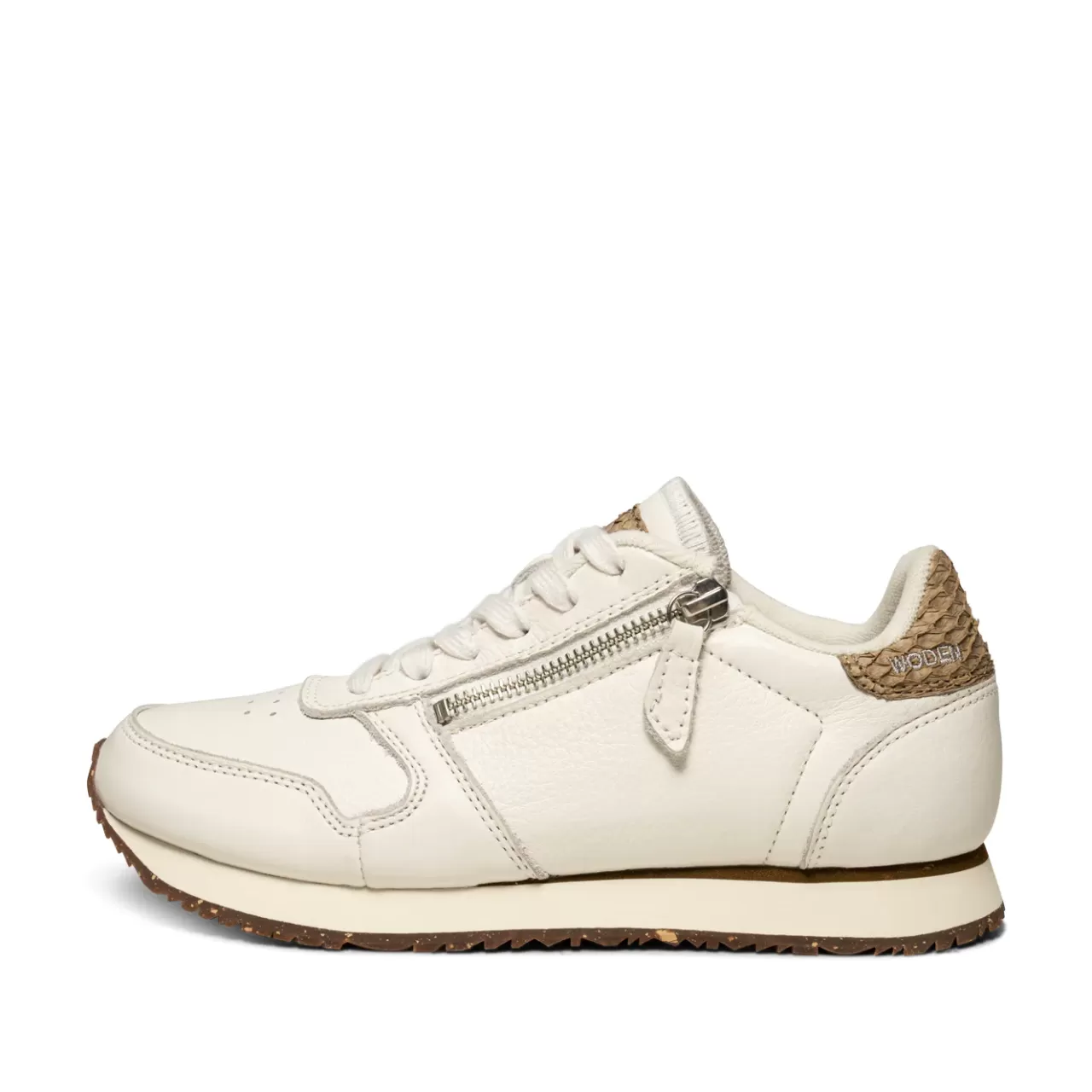 Shop WODEN Ydun Leather Zipper - Blanc de Blanc BlancdeBlanc