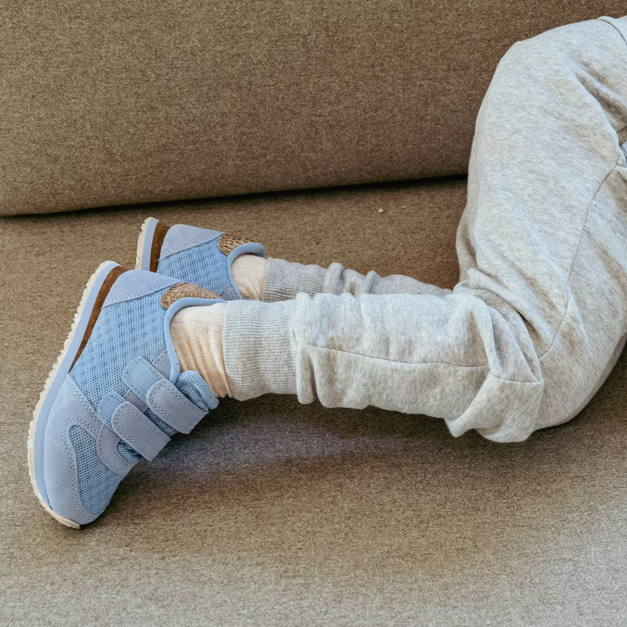 Fashion WODEN Ydun Suede Mesh Kids - Blue skies Blueskies